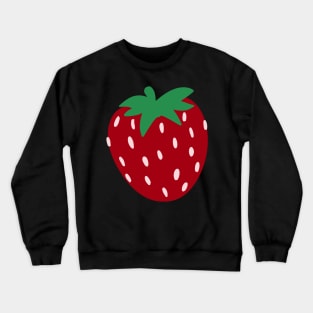 dark red strawberry drawing Crewneck Sweatshirt
